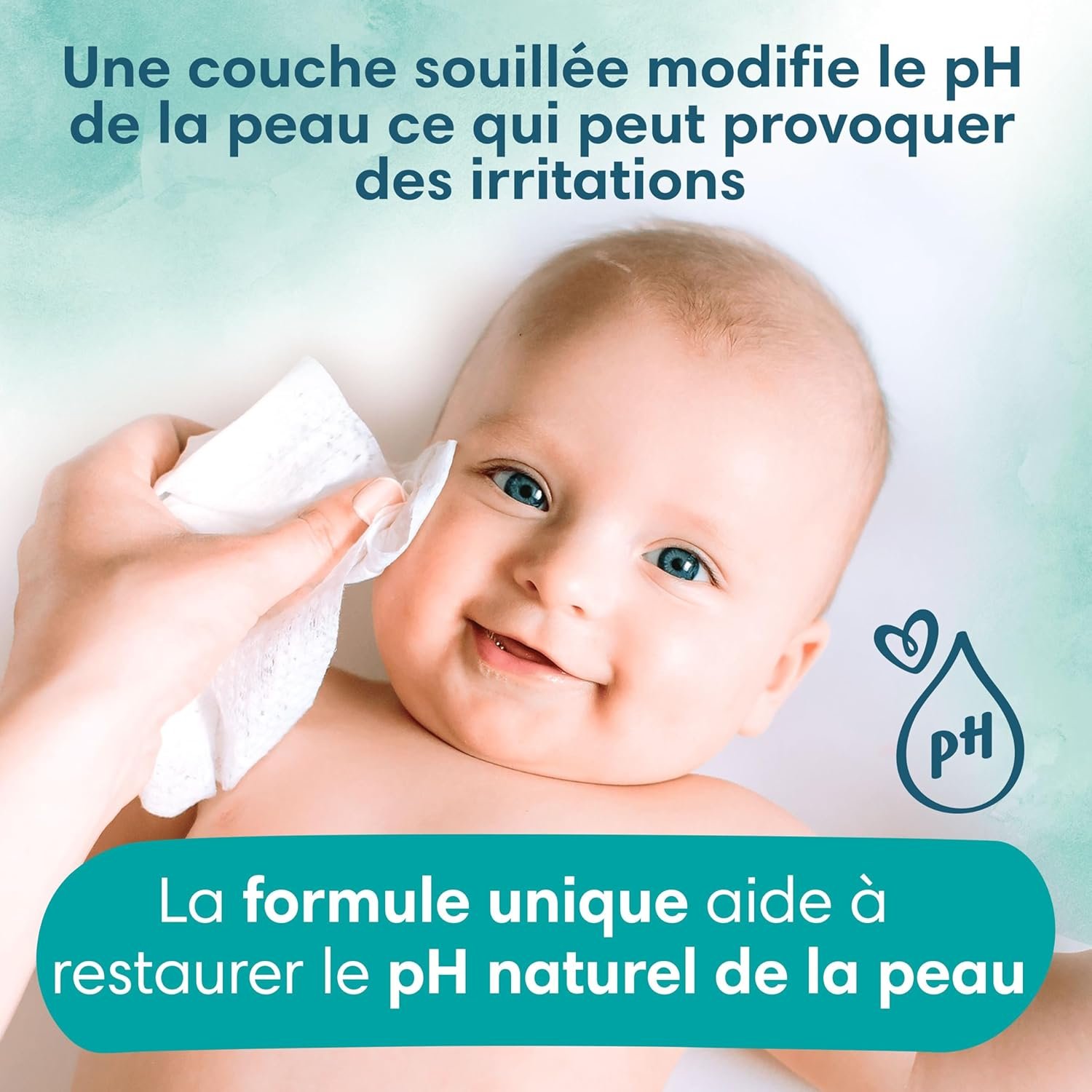 Pampers Harmonie Aqua, 1152 Lingettes pour Bébé (24x48), Sans Plastique, Certifié OEKO-TEX, Protection De La Peau Délicate Avec 99% D’Eau, Aide à restaurer le pH naturel de la peau – Image 2