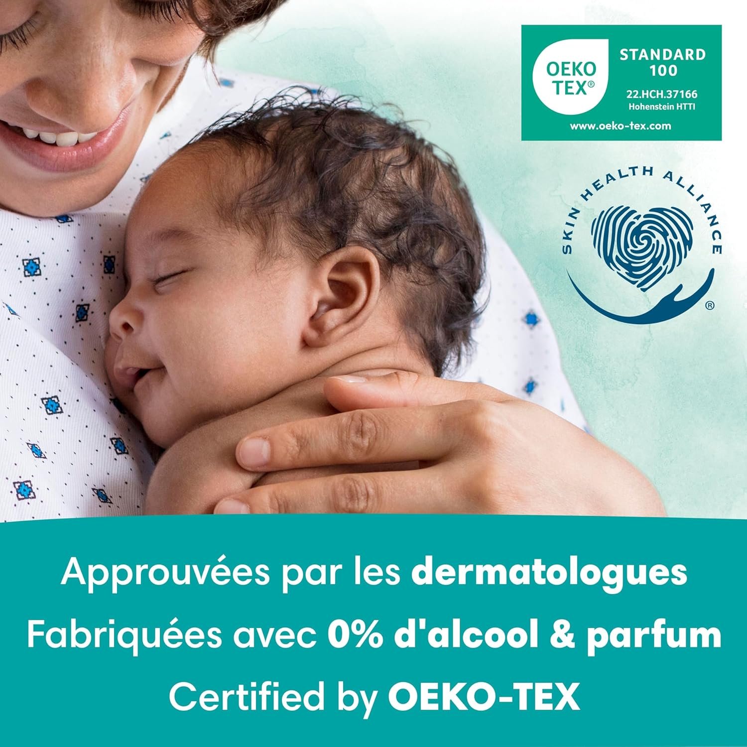 Pampers Harmonie Aqua, 1152 Lingettes pour Bébé (24x48), Sans Plastique, Certifié OEKO-TEX, Protection De La Peau Délicate Avec 99% D’Eau, Aide à restaurer le pH naturel de la peau – Image 3