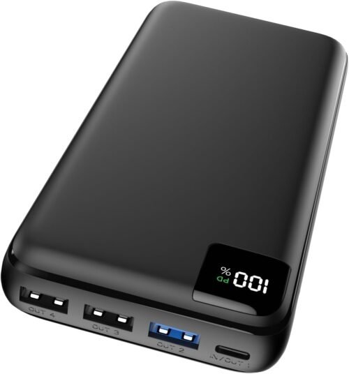 Batterie Externe 27000mAh Power Bank – Bilivein 22.5W Chargeur Portable PD USB C avec 4 Sorties Charge Rapide Compatible avec Téléphone Tablette