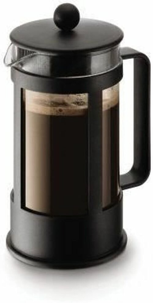 Bodum – 1788-01 – Kenya – Cafetière à Piston – 8 Tasses – 1 L – Noir