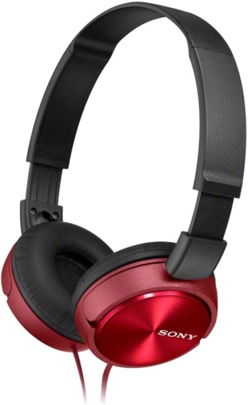 Sony MDR-ZX310 Foldable Headphones – Metallic Red