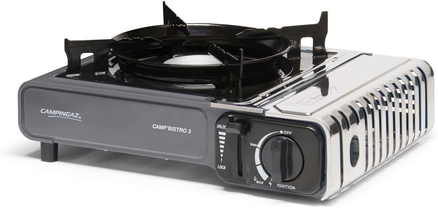 CAMPINGAZ Camp Bistro 3 Réchaud à Gaz, 1 Feu, Réchaud de Camping, Puissance 2200 W, Réchaud Extérieur Compact, avec Mallette pour Un Transport Facile, Noir – Image 9