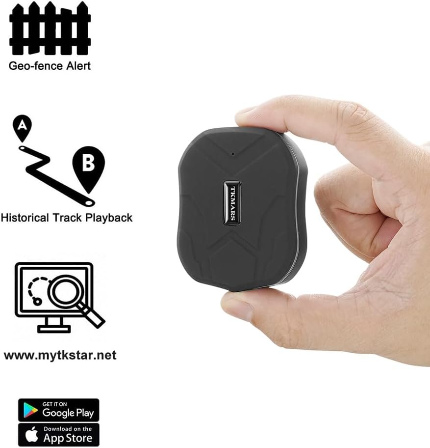 TKMARS Traceur GPS Mini TK905 pour Voiture Moto Vélo Scooter Enfant - GPS Tracker Aimant avec SOS, Moteur Vibrant Pas Limite Distance GSM Traqueur APP sans Abonnement Carte SIM Requise – Image 2