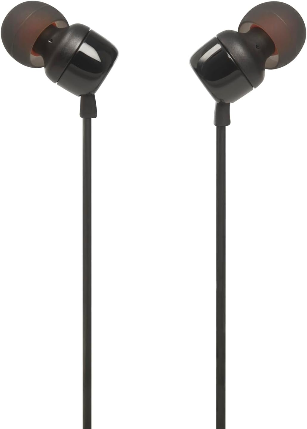 JBL T110 – Ecouteurs intra-auriculaires filaires – Son Pure Bass de JBL et bouton de contrôle – Connectivité : câble Jack 3,5 mm – Couleur : Noir