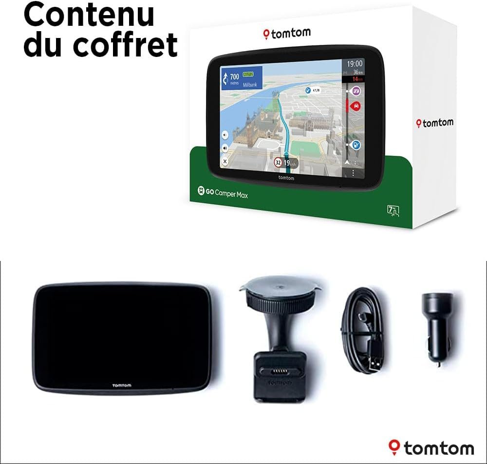 TomTom GPS GO Camper Max 2ème gnt. pour Camping-Car et caravanes, écran 7" avec Poi dédiés, MàJ Via Wi-FI,TomTom Traffic, Alertes des Zones de Danger, Cartes Monde, ZFE, mémorisation des profils – Image 11