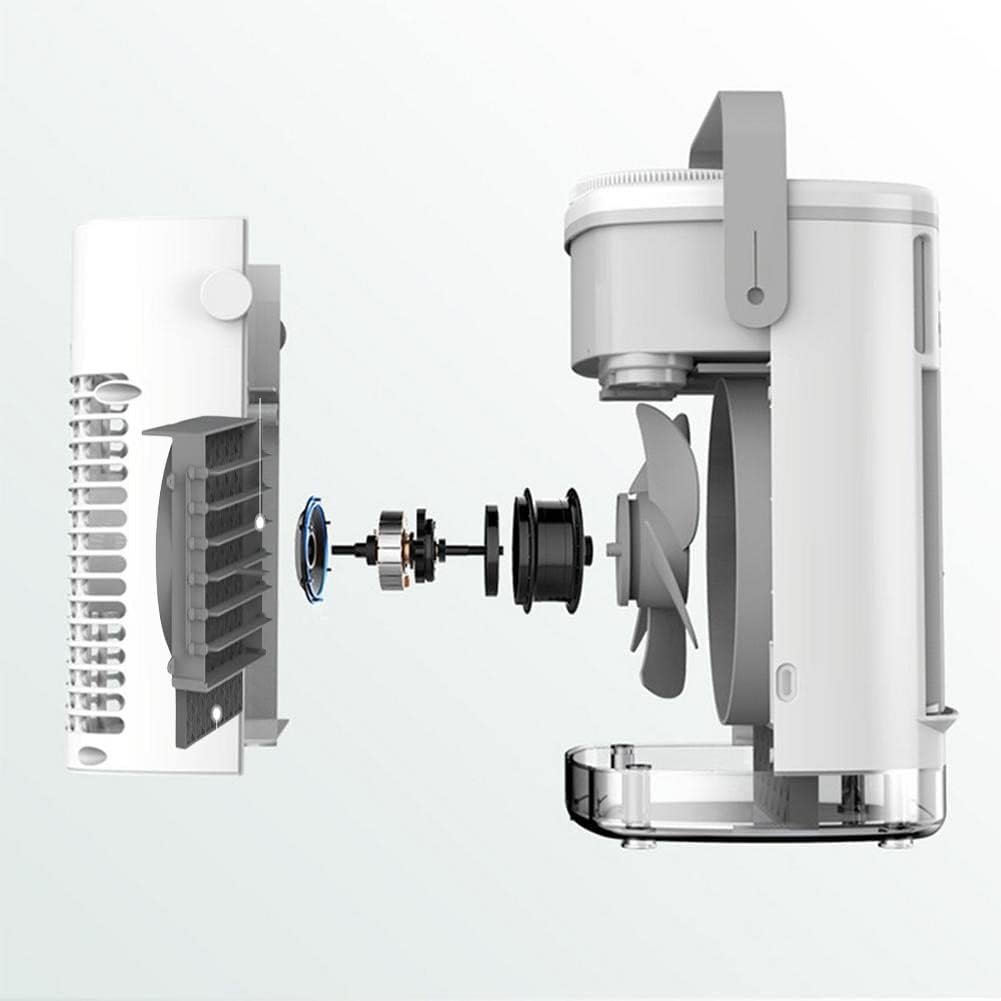COOLI FRAIS Climatiseur Mobile Sans Evacuation, Clim' Tactile 2024 USB Type-C Portable, Double Reservoir Eau + Glace 700mL, 4 Vitesses / 2 modes de refroidissement (fraîcheur & brouillard), Silencieux – Image 7