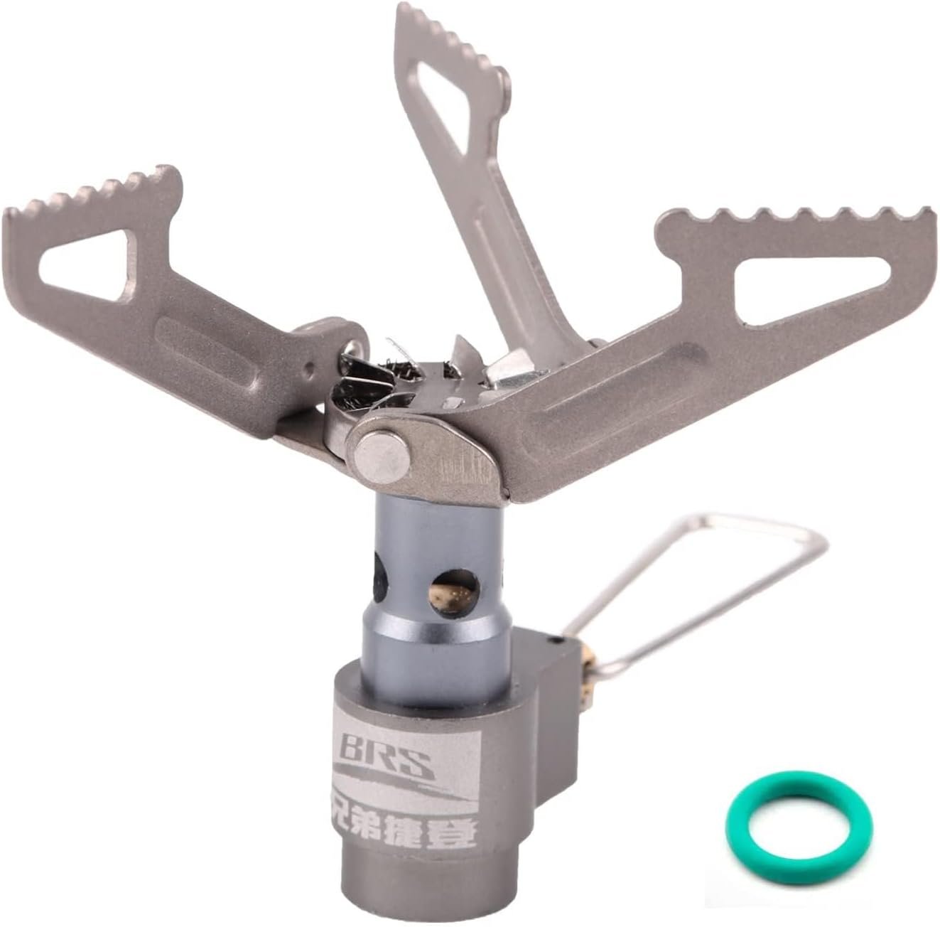 BRS Stove BRS 3000T Réchaud de randonnée portable en titane Brûleur à gaz seulement 26 g avec 1 joint torique de secours supplémentaire
