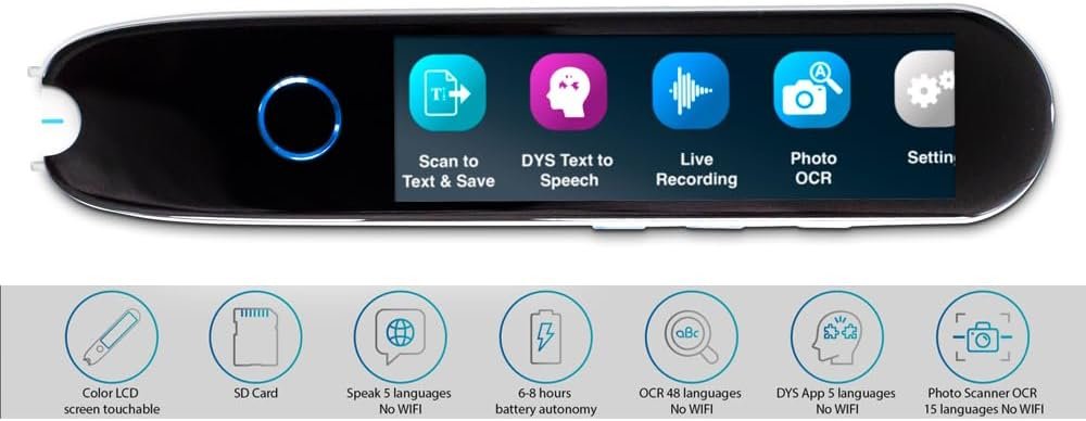 IRISPen Reader 8 stylo scanner Portable:Scanner sans Fil,OCR 48 Langues Offline,scanner document,Scanner dyslexique,synthèse vocale Offline,surligneur numérique,Photo OCR, Logiciel Readiris PDF Offert – Image 2