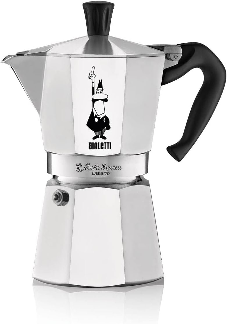 Bialetti - Moka Express: La Cafetière Expresso Iconique, Le Vrai Café Italien, Cafetière 6 Tasses (270 Ml), Aluminium, Argenté – Image 4