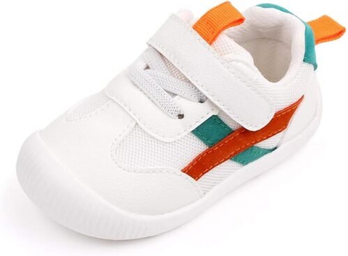 MK MATT KEELY Chaussure Bébé Fille Garçon Premier Pas Chaussons Marche Enfants Non-Slip Cuir Souple 0-4 Ans