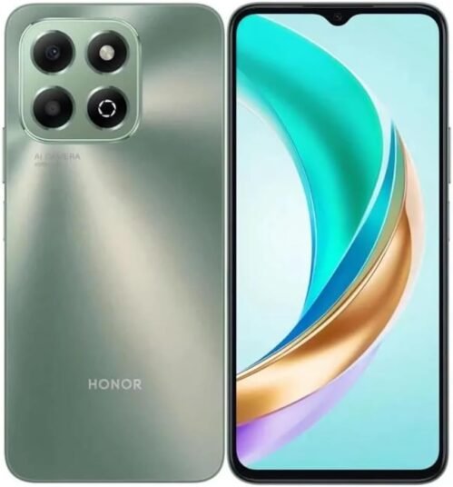 HONOR Smartphone X6B 4/128Go, 4G, Batterie 5200 mAh, Appareil Photo Principal 50 MP, Extension de mémoire jusqu’à 8 Go, MediaTek Helio G85 (Green, 4+128G)