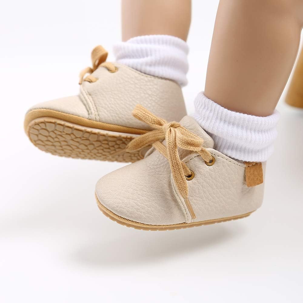 LACOFIA Baskets bébé garçon Chaussures Premiers Pas Oxford à Lacets pour bébé – Image 5