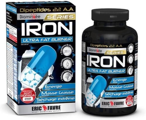 Brule Graisse IRON ULTRA FAT BURNER E.A.A Liquide – Complexe Biaminoée, Glavanoïd Puissant et Efficace – Minceur Femme et Homme- Laboratoire Français Eric Favre
