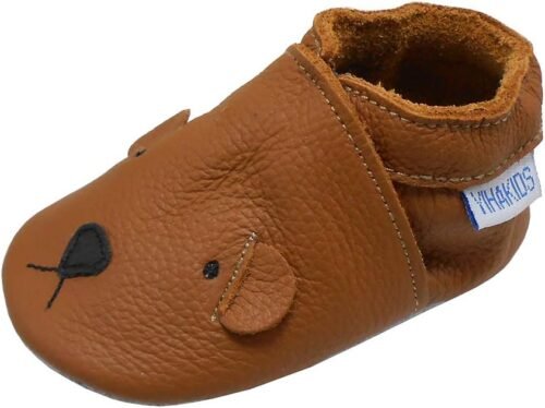 YIHAKIDS Chaussures Bébé Filles Garçons Cuir Souple Bébé Enfant Chaussons Cuir Doux Chaussures Fille Garçon Premiers Pas 0-6 Mois – 2Ans