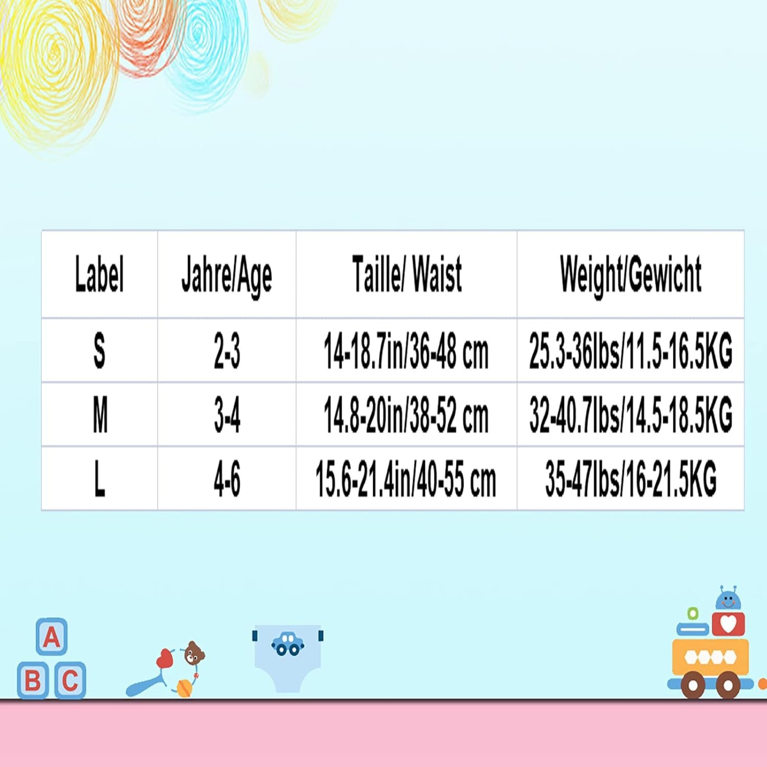 Cogindss Xmrlvn Pantalon d'entraînement pour bébé sous-vêtement d'entraînement pour garçon et Fille, 2-6T – Image 5