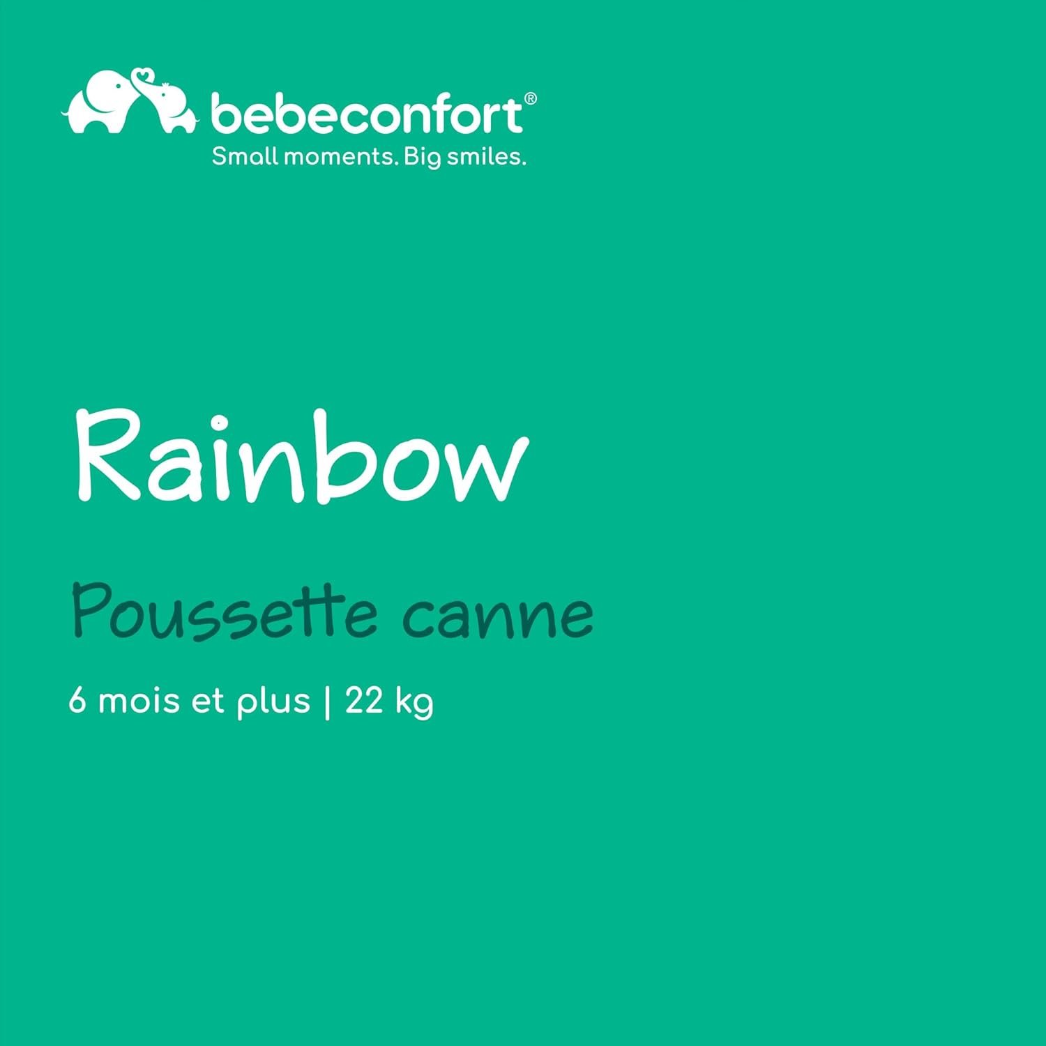 Bebeconfort Rainbow, Poussette Canne Multipositions, Compacte et Légère, de 6 mois à 4 ans, jusqu'à 22 kg, Mineral Graphite (gris) – Image 2