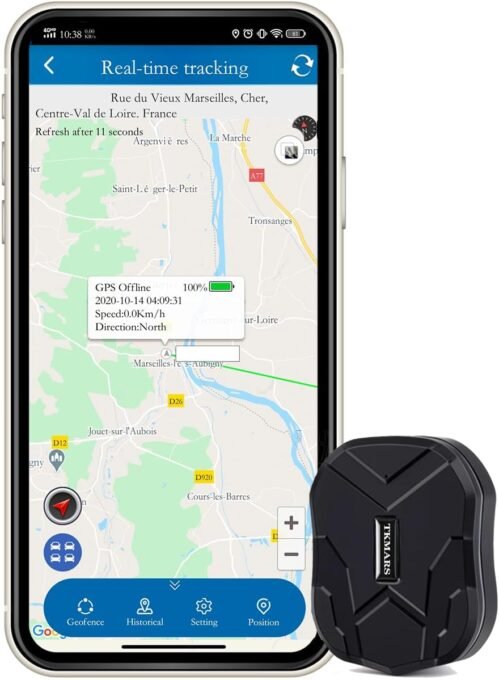 TKMARS Traceur GPS Mini TK905 pour Voiture Moto Vélo Scooter Enfant – GPS Tracker Aimant avec SOS, Moteur Vibrant Pas Limite Distance GSM Traqueur APP sans Abonnement Carte SIM Requise