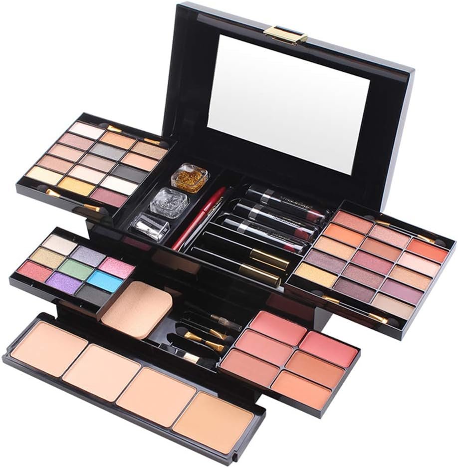 PhantomSky 54 Couleurs Malette Maquillage, Palette Maquillage Coffret Maquillage Femme, Cosmetic Makeup Professionnel Complete avec Rouge à Lèvres, Rougir et Correcteur, Mascara, Eyeliner – Image 2