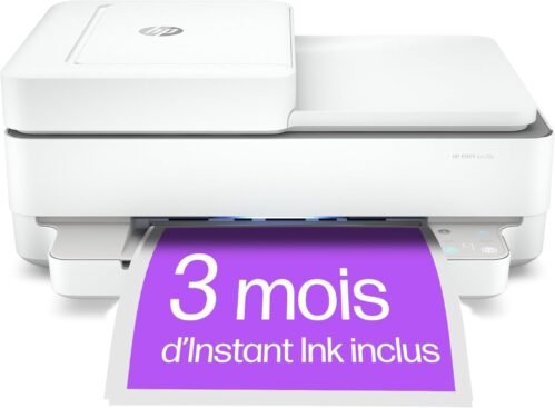 HP Envy 6420e Imprimante tout en un – Jet d’encre couleur – 6 mois d’Instant Ink inclus avec HP+ (Photocopie, Scan, Impression, Chargeur automatique de documents, Recto/Verso, Wifi)