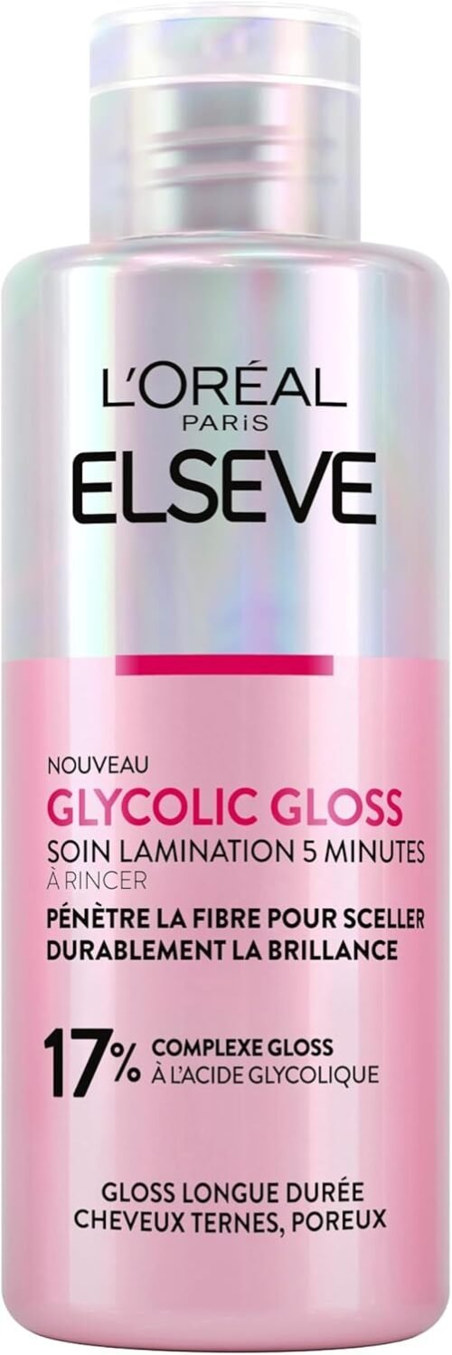 L’Oréal Paris – Soin Lamination 5 minutes – Masque Capillaire pour Cheveux Ternes – En Manque de Brillance – Acide Glycolique – Protocole de Soin Capillaire – Elseve Glycolic Gloss – 200 ml