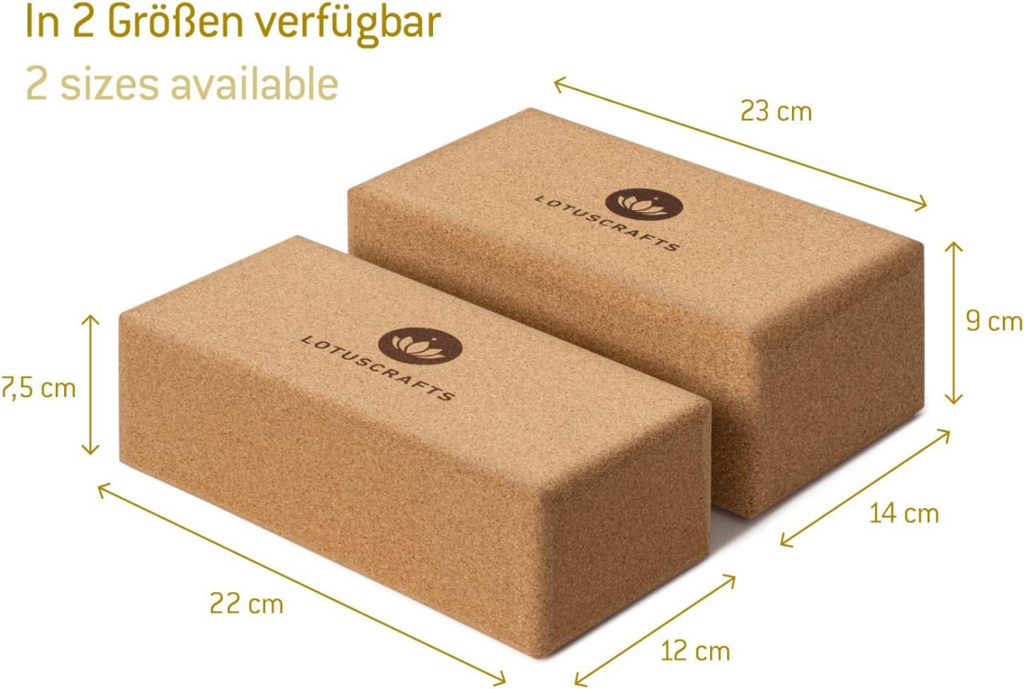 Lotuscrafts Brique yoga en liège Supra Grip - fabrication écologique - liège naturel du Portugal - yoga block - bloc yoga - brique de yoga - yoga brique - brique yoga liège – Image 3