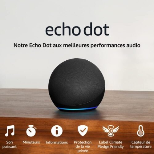 Echo Dot (Nouvelle génération) | Enceinte connectée Bluetooth et Wi-Fi au son puissant encore plus imposant, avec Alexa | Anthracite
