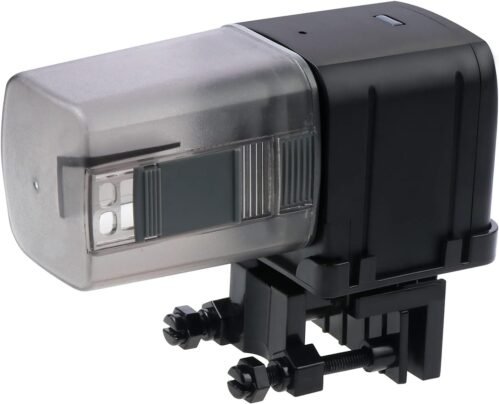 eROOSY Mangeoire Automatique pour Aquarium, Mangeoire pour Poissons d’aquarium, Mangeoire Automatique pour Poissons, Distributeur Automatique de Nourriture pour Poissons pour Aquarium