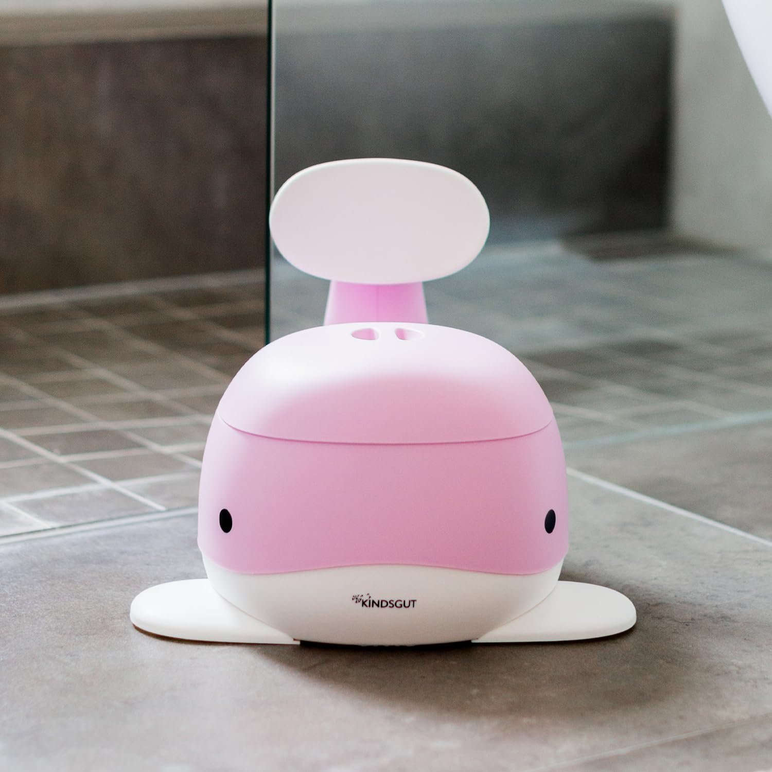 Kindsgut Pot pour bébé, Design de Baleine adapté aux Enfants et Couleurs discrètes, Toilette Enfant pour l'apprentissage de la propreté, rose pâle – Image 2