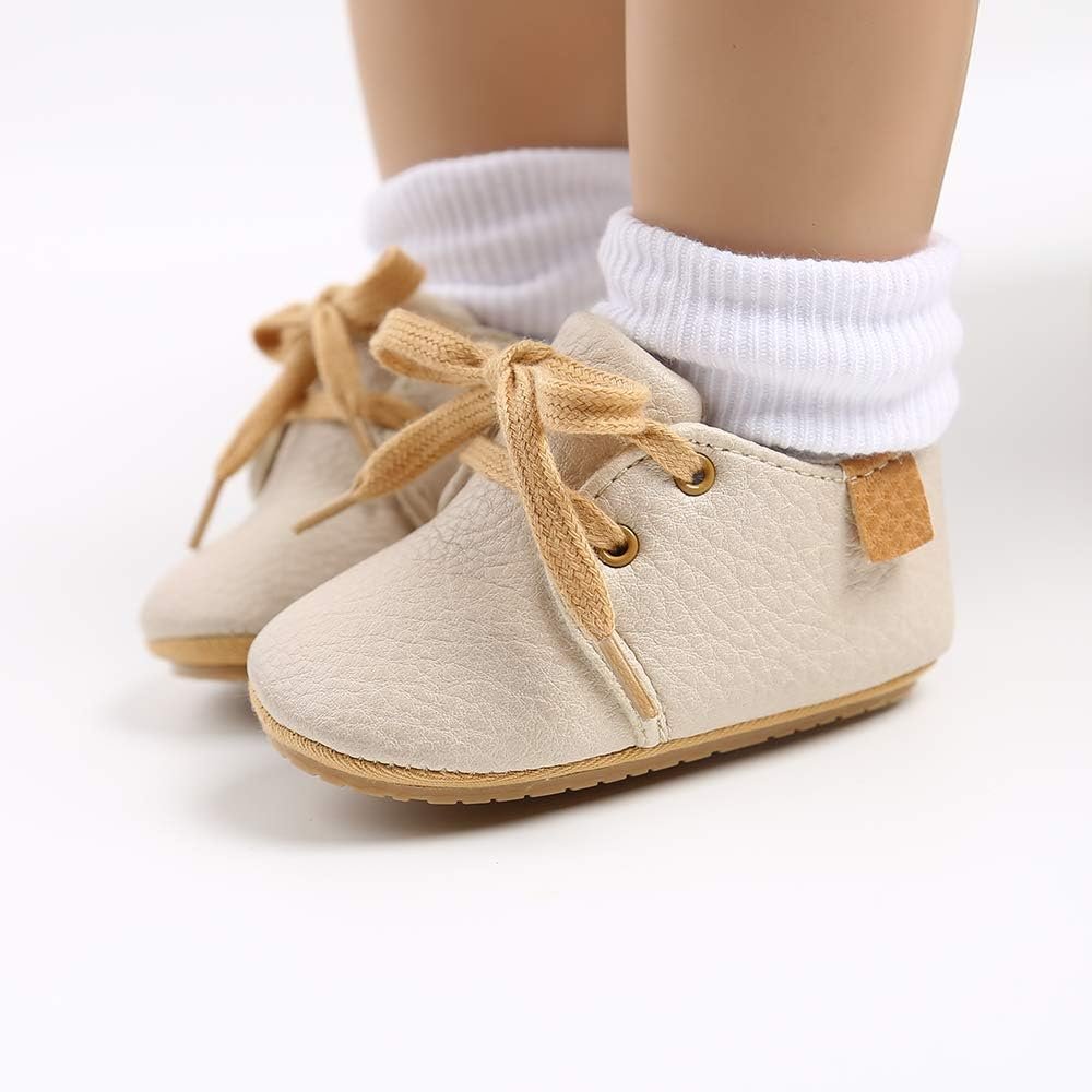 LACOFIA Baskets bébé garçon Chaussures Premiers Pas Oxford à Lacets pour bébé – Image 2