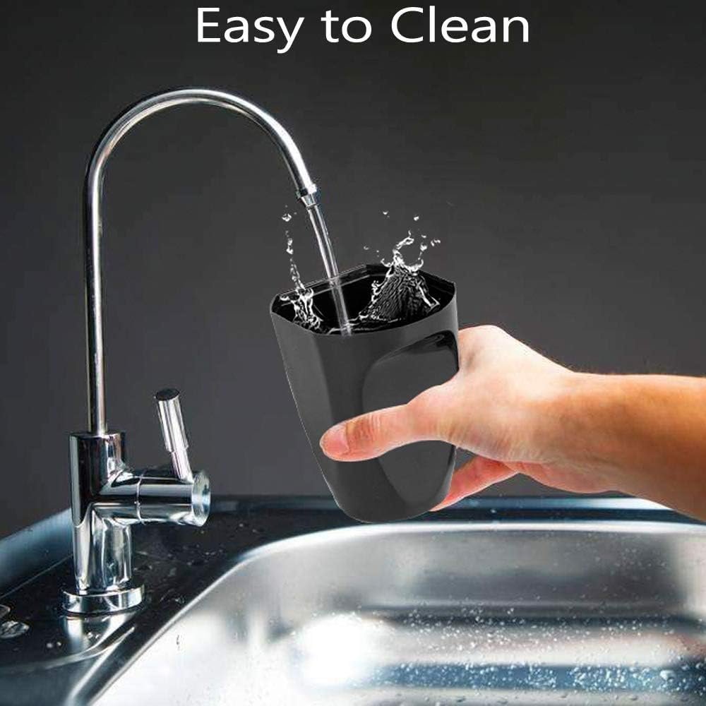 MRCARTOOL Mini poubelle de voiture peut en plastique des déchets poubelle 16x8CM poubelle conteneur de stockage pour l'intérieur de la voiture/bureau/maison(Poubelle Blue-Mini) – Image 4