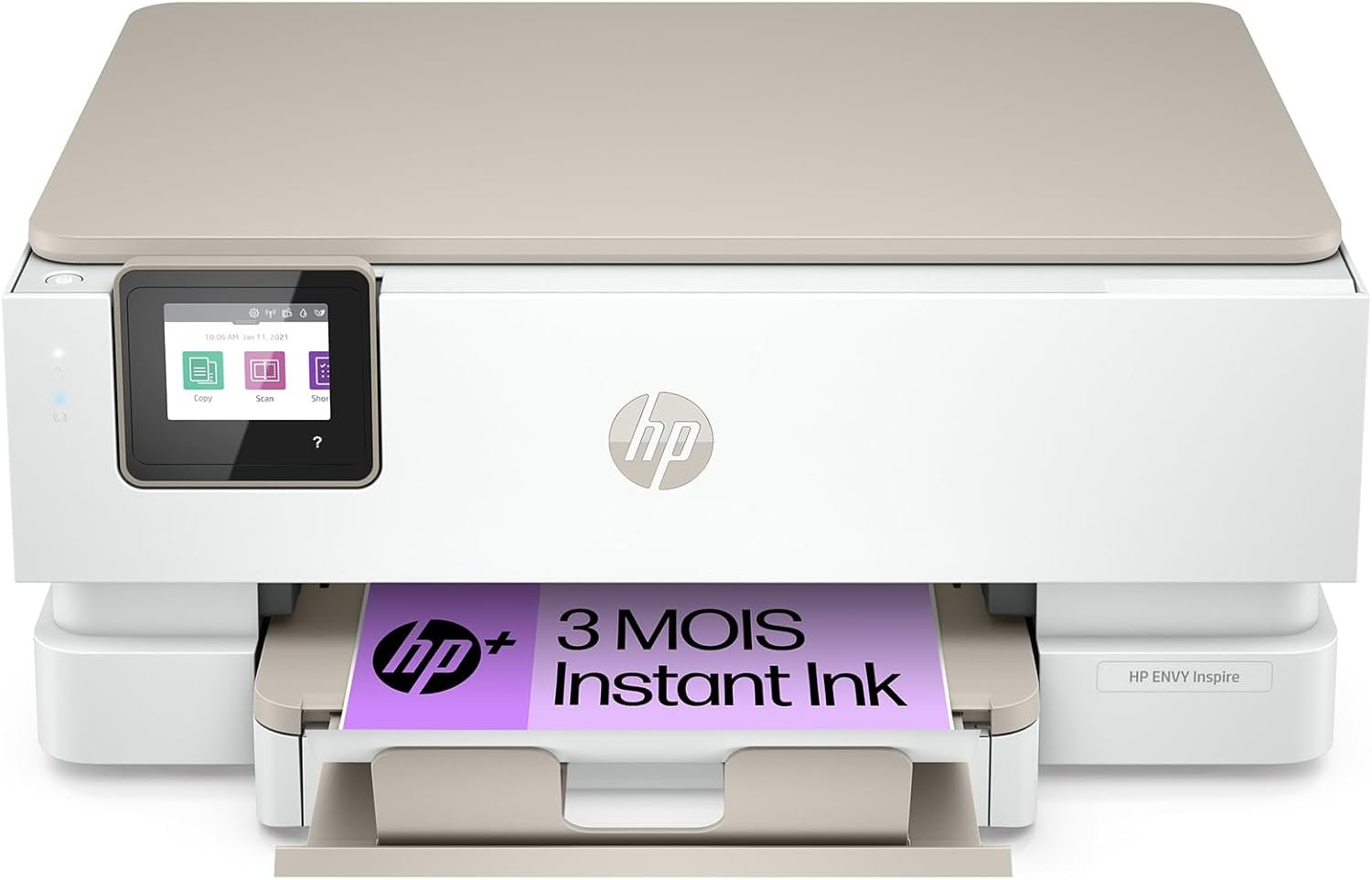 HP Envy Inspire 7220e Imprimante Tout en Un - Jet d'encre Couleur – 3 Mois d'Instant Ink Inclus (Photocopie, Scan, Impression, Photo, A4, Recto/Verso, WiFi)
