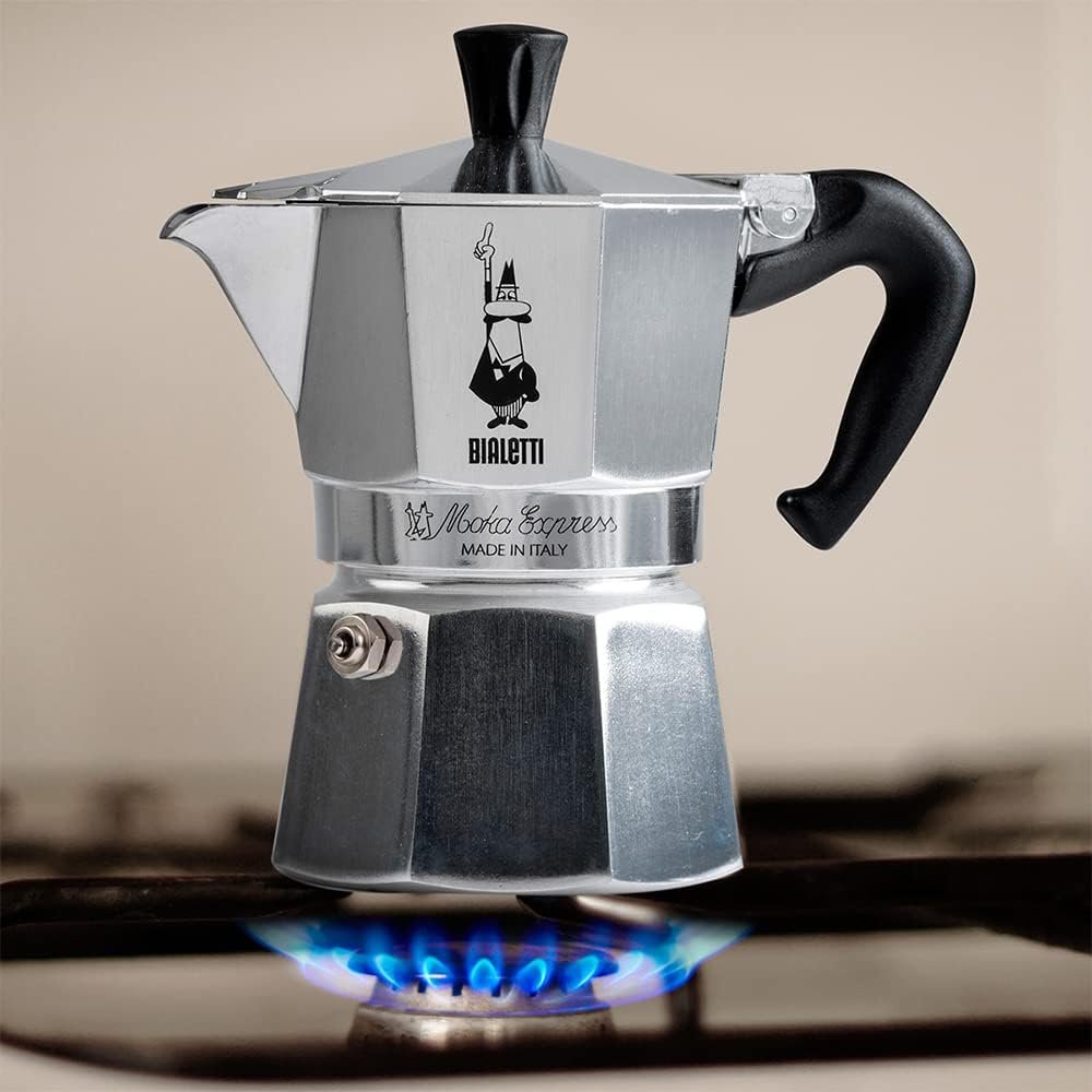Bialetti - Moka Express: La Cafetière Expresso Iconique, Le Vrai Café Italien, Cafetière 6 Tasses (270 Ml), Aluminium, Argenté – Image 3