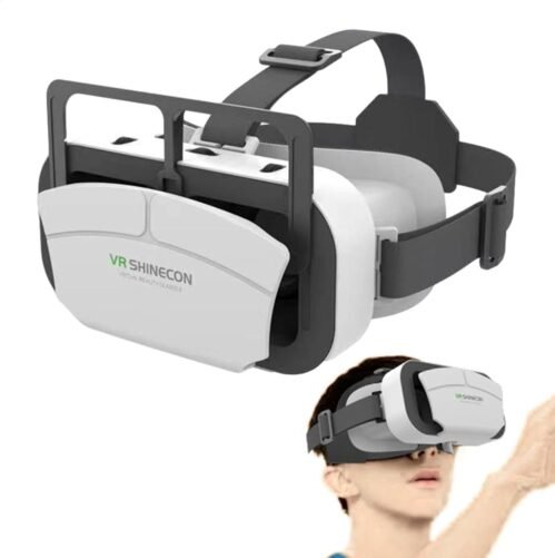 Générique Vr Headset, Virtual Reality Goggles, Comfortable Vr Headset, Smartphone Vr Device, Immersive Experience, Movie Headset, Adjustable Head Strap, Wide Screen Compatibility, Lenses