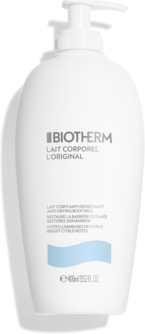 BIOTHERM – Lait Corporel L’Original – Lait Corps Hydratant Anti Dessèchement – Nourrit, Répare & Protège – Pour Tous Types de Peau Même Sensibles et Sèches