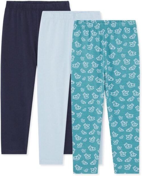 Bramble & Bear (Lot de 3) Leggings doux pour bébés et bambins – Leggings doux unisexe pour bébés de 0 à 3 ans