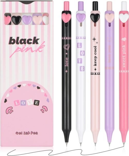EooUooIP Gel Pens, 0.5mm Quick Dry Black Pens Fine Point Smooth Writing Pen,Gel Ink Pens for Stationery Supplies for Office School Home Stationery Supplies, Ink Pen for Journaling Note Taking