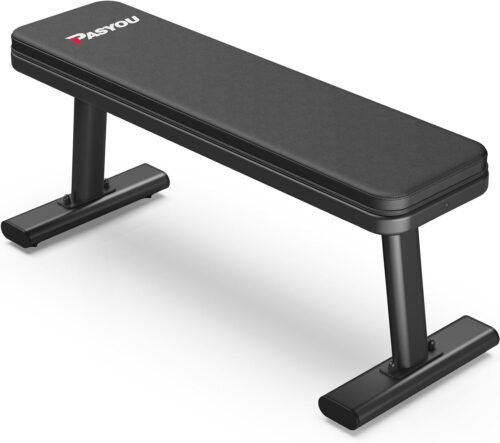 PASYOU PW100 Banc de Musculation, Capacité de Charge Extrême 660 KG, Plat Banc D’entraînement Pour l’entraînement du Corps Entier à La Maison