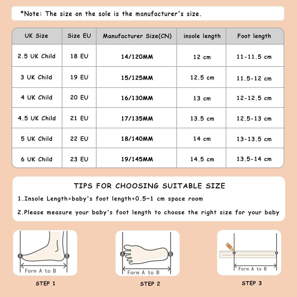 MASOCIO Chaussure Bébé Fille Garçon Premiers Pas Plat Semelle Caoutchouc Antidérapant – Image 4