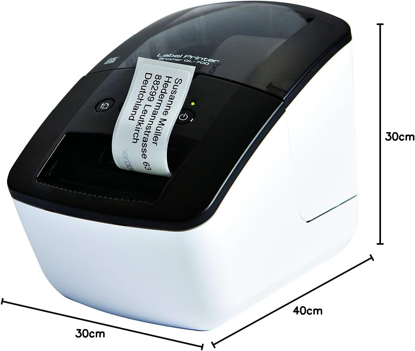 Brother QL-700, Imprimante d'étiquettes Professionnelle, Thermique Directe, USB, Imprime jusqu'à 62 mm de largeur, Vitesse d'impression de 150 mm/sec – Image 8