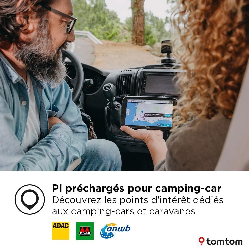 TomTom GPS GO Camper Max 2ème gnt. pour Camping-Car et caravanes, écran 7" avec Poi dédiés, MàJ Via Wi-FI,TomTom Traffic, Alertes des Zones de Danger, Cartes Monde, ZFE, mémorisation des profils – Image 3