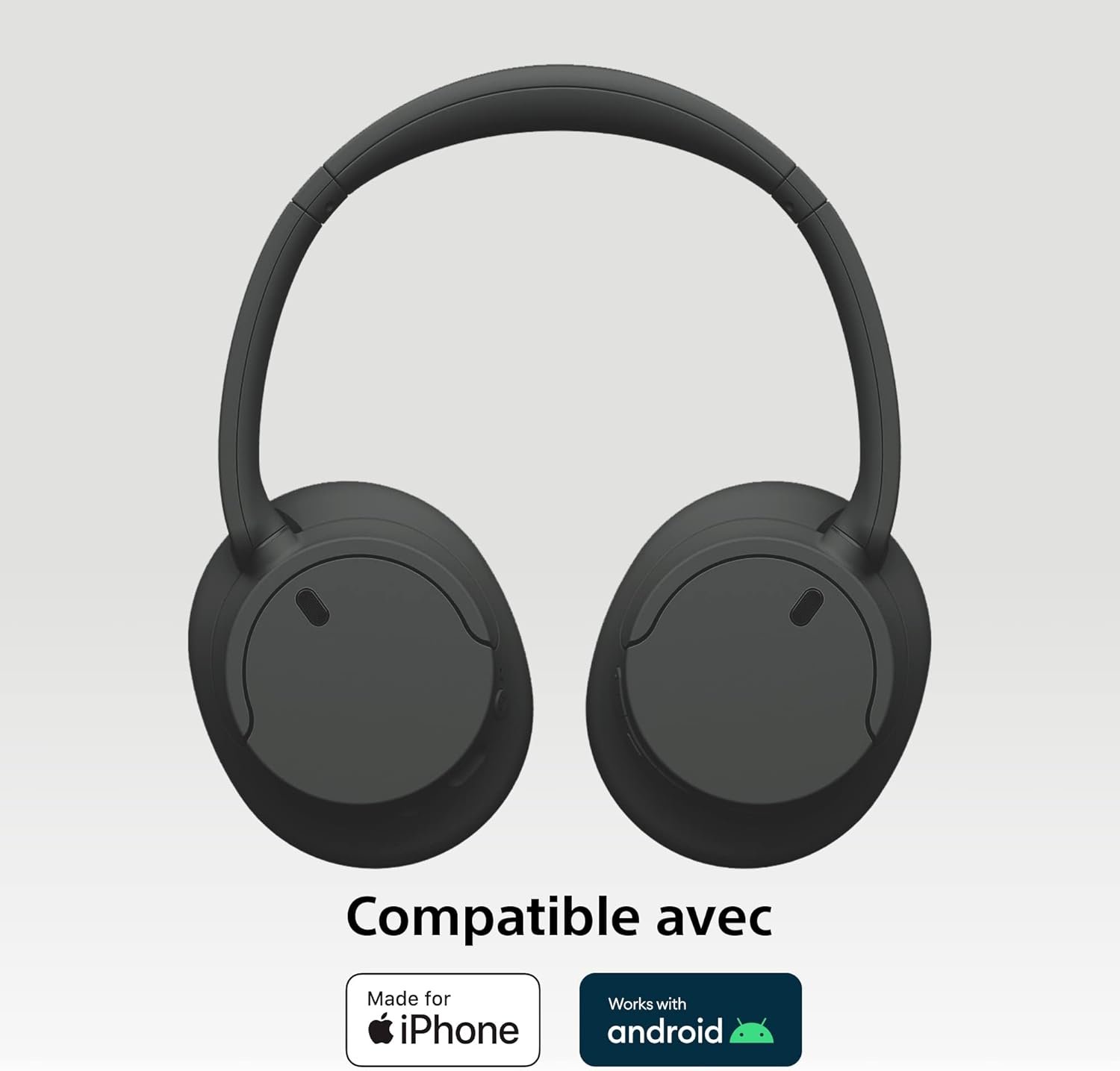 Sony WH-CH720N - Casque Bluetooth sans Fil à réduction de Bruit - Micro intégré - jusqu'à 35 Heures d'autonomie et Charge Rapide - Noir – Image 2