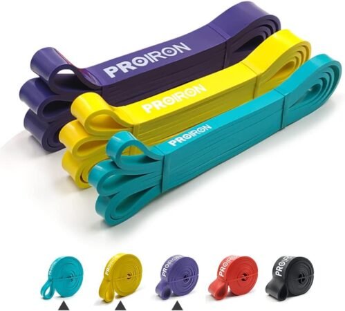 PROIRON Bandes Élastique de Résistance – Bande Elastique Fitness pour tractions, Crossfit, Dips,Traction Assistée, Pilates，Aide aux pullups ou au soulevé de Poid