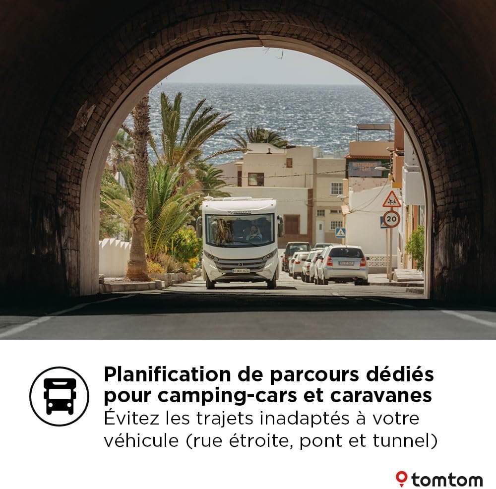 TomTom GPS GO Camper Max 2ème gnt. pour Camping-Car et caravanes, écran 7" avec Poi dédiés, MàJ Via Wi-FI,TomTom Traffic, Alertes des Zones de Danger, Cartes Monde, ZFE, mémorisation des profils – Image 2