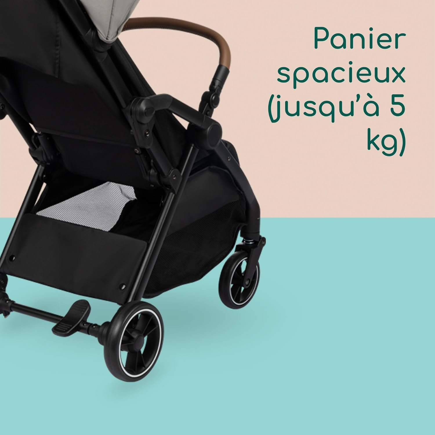 Bebeconfort Sunlite, poussette canne compacte, 0 à 4 ans (22 kg max.), légère (7,2 kg), position allongée, poussette compacte, inclinable d’une main, grand panier de rangement (5 kg), Tinted Grey – Image 7