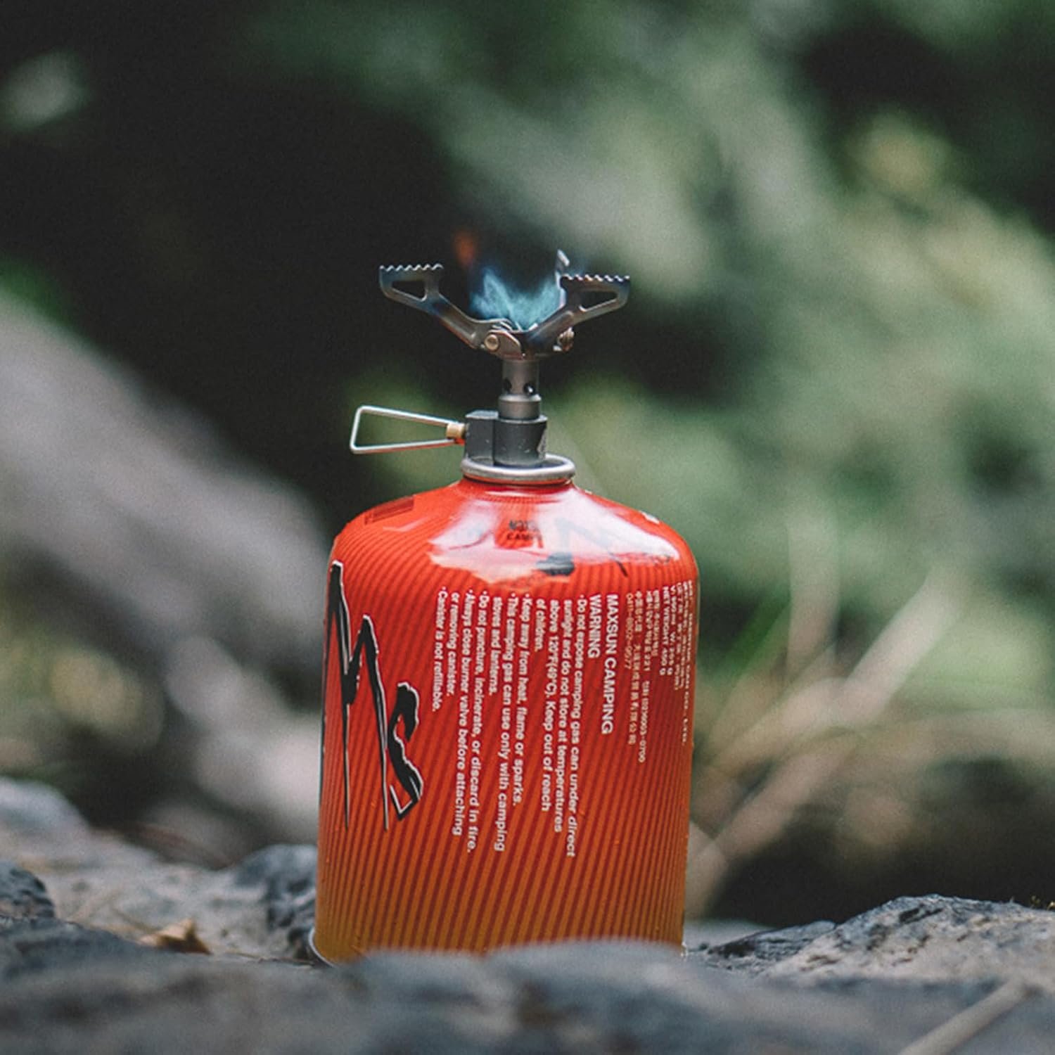 BRS Stove BRS 3000T Réchaud de randonnée portable en titane Brûleur à gaz seulement 26 g avec 1 joint torique de secours supplémentaire – Image 8