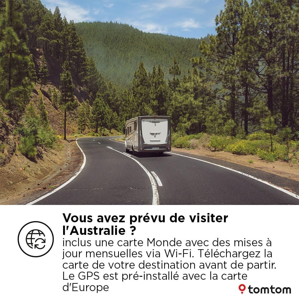 TomTom GPS GO Camper Max 2ème gnt. pour Camping-Car et caravanes, écran 7" avec Poi dédiés, MàJ Via Wi-FI,TomTom Traffic, Alertes des Zones de Danger, Cartes Monde, ZFE, mémorisation des profils – Image 8