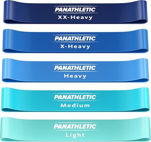 Bandes Élastiques Fitness, Set de 5 Bandes – 5 Niveaux de Tension, Guide d’Exercices, eBook en Français, Sac de Transport – 5X Bande Resistance Musculation, Gym Elastique, Elastiques résistance