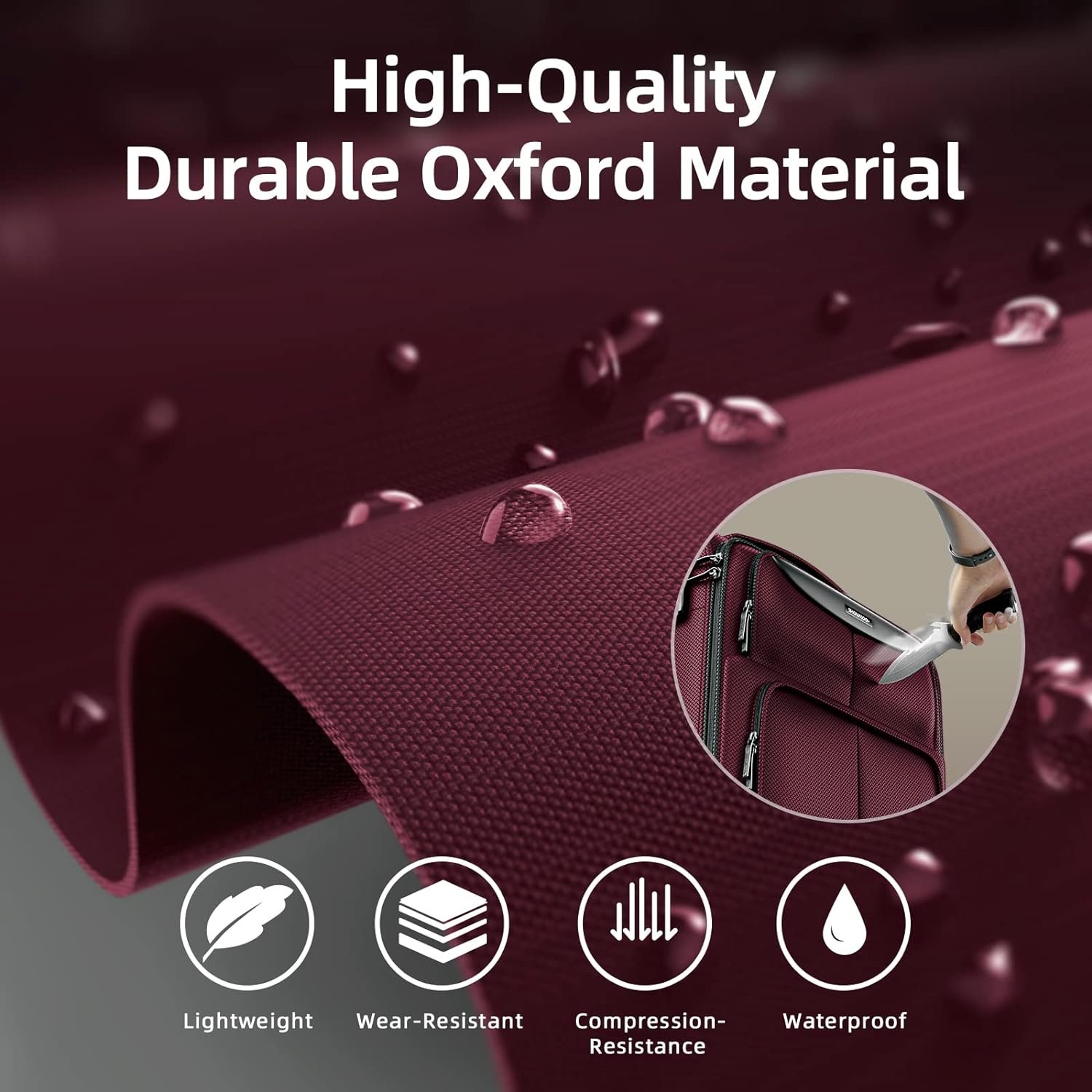 SHOWKOO Valise Lot de 3 Souple Extensible Légère Durable Trolley Tissu Oxford Sets de Bagages Cabine avec 4 roulettes Silencieuses à 360° et Serrure TSA – Image 6