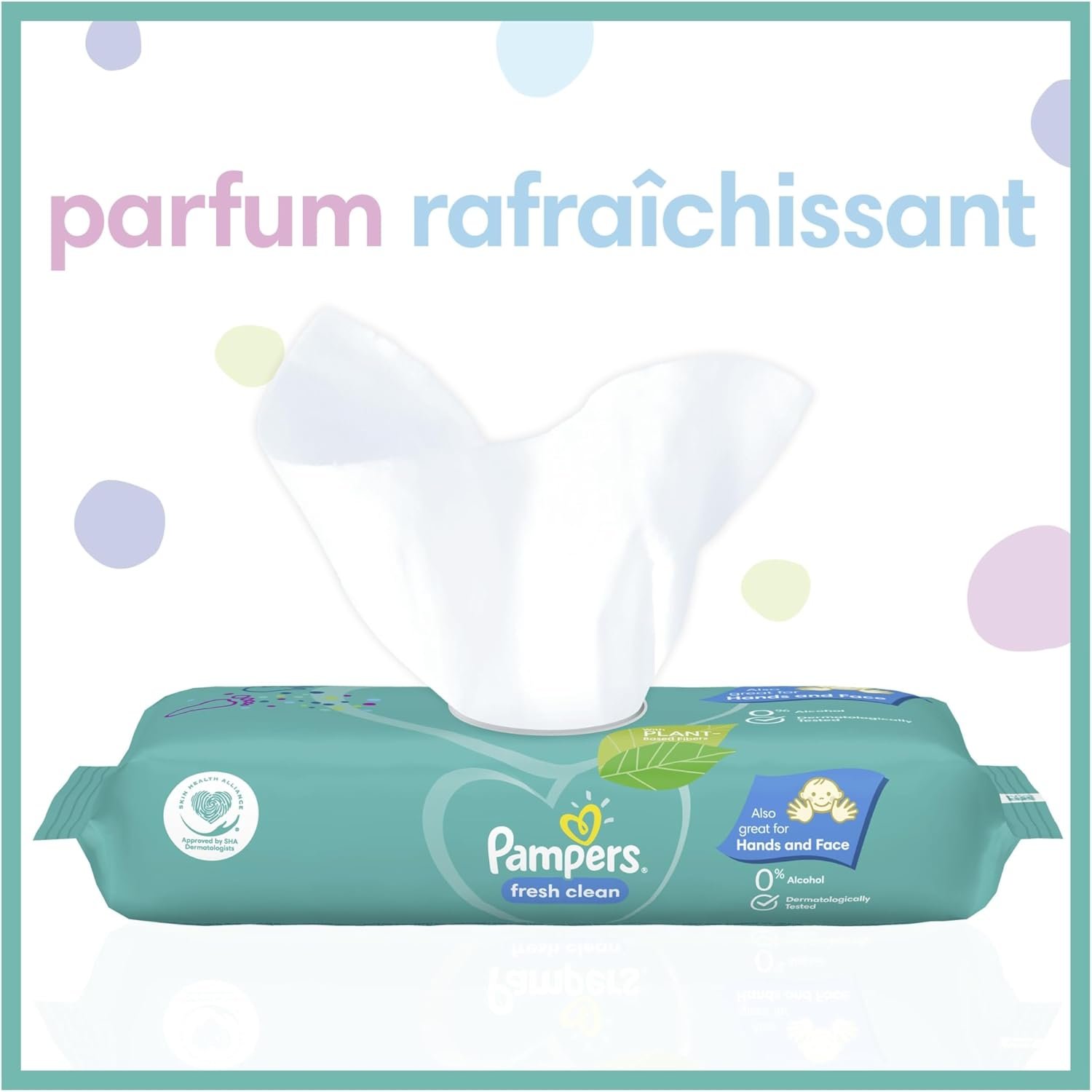 Pampers Fresh Clean, 1200 Lingettes pour Bébé (15x80), Sans Alcool, Aussi Pour Les Mains Et Le Visage – Image 8
