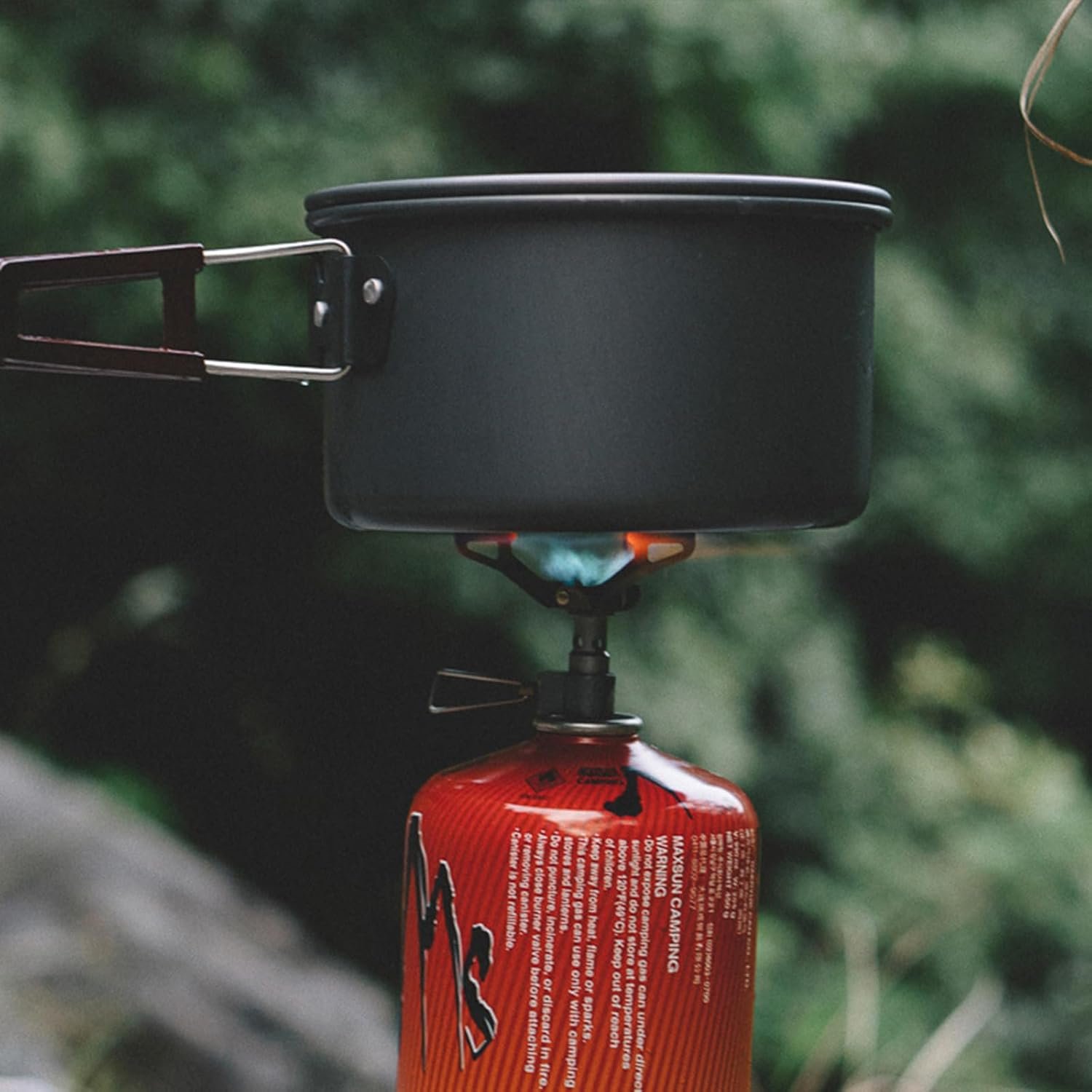 BRS Stove BRS 3000T Réchaud de randonnée portable en titane Brûleur à gaz seulement 26 g avec 1 joint torique de secours supplémentaire – Image 7